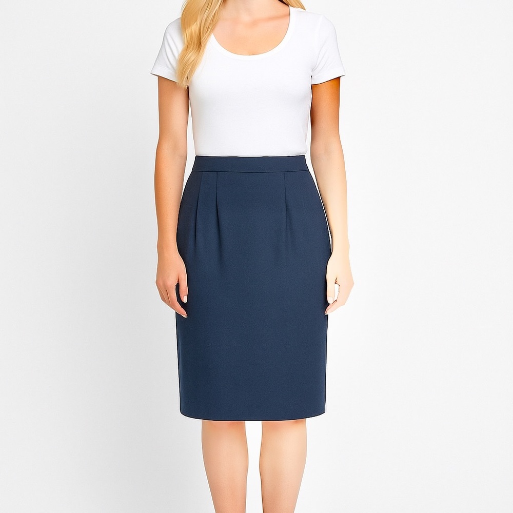 💙 Valerie Stevens Navy Pencil Skirt – Size 10